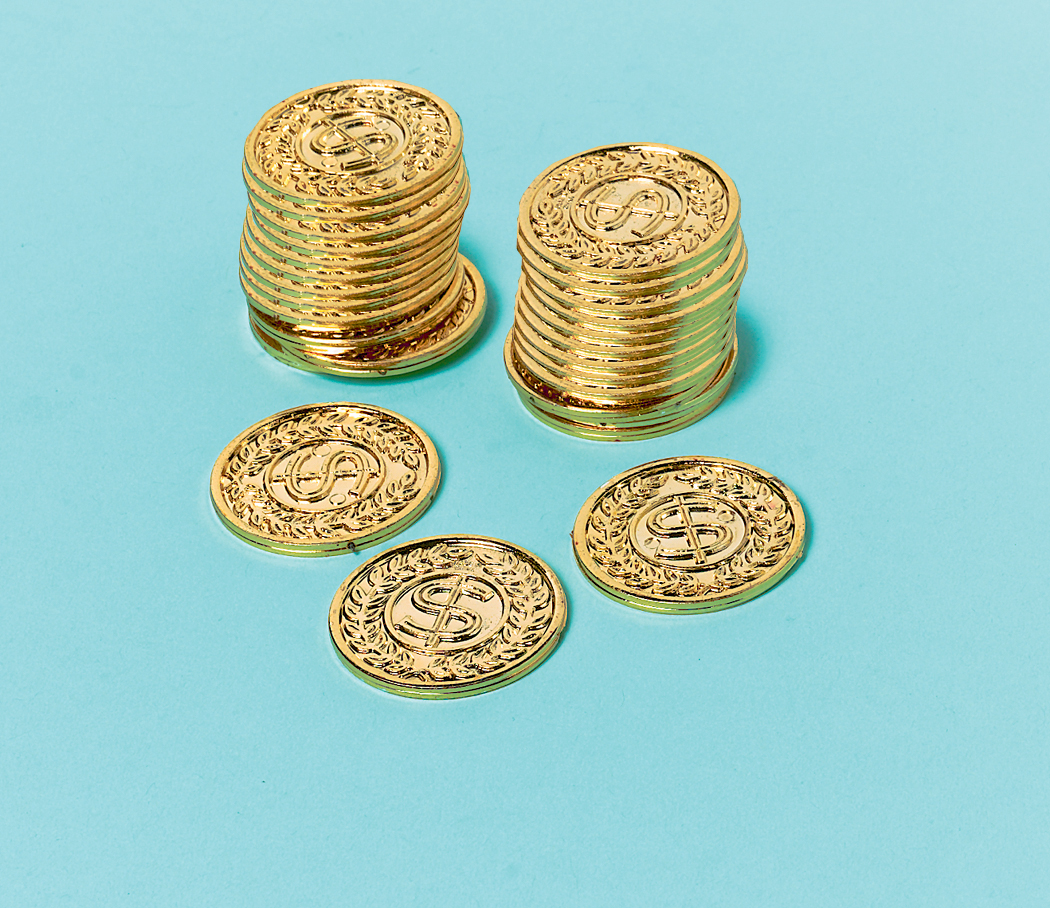 1152 Goldtaler Piraten Goldmünzen Piratenschatz Spielgeld Gold Spielmünzen 