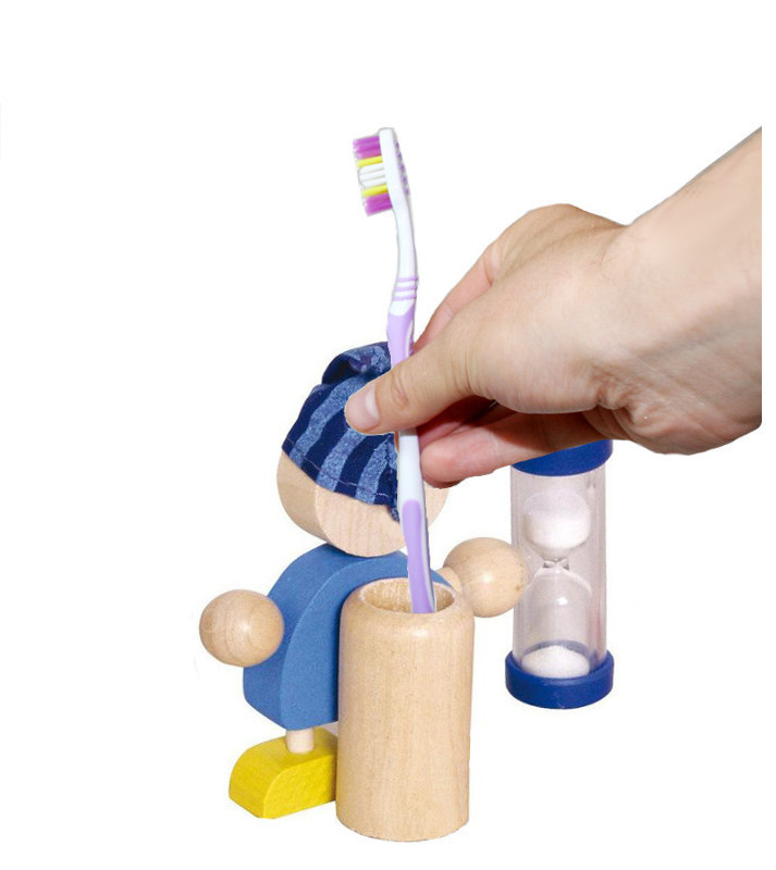 MIJOMA Zahnbürstenhalter Mit Sanduhr - Spielerisches Zähneputzen Für Kinder